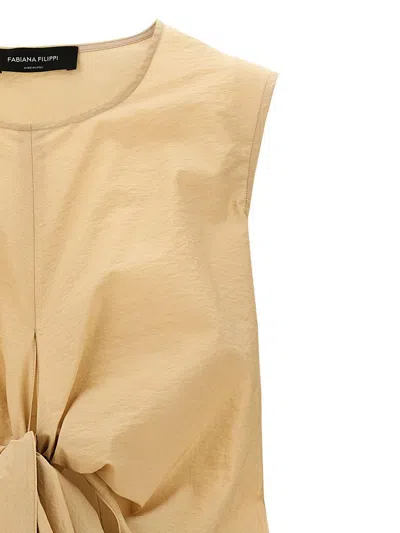 Fabiana Filippi Cotton Midi Dress In Neutral