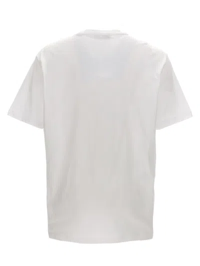 Versace White Crewneck T-shirt With Medusa Embroidery On The Front In Cotton Man