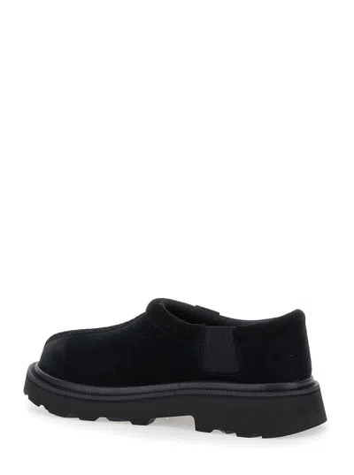 Ugg Mens Tasman Lug Suede And Shearling Slippers Blac