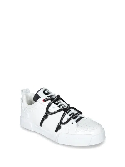 Dolce & Gabbana Dolce And Gabbana White Insert Portofino Sneakers In White