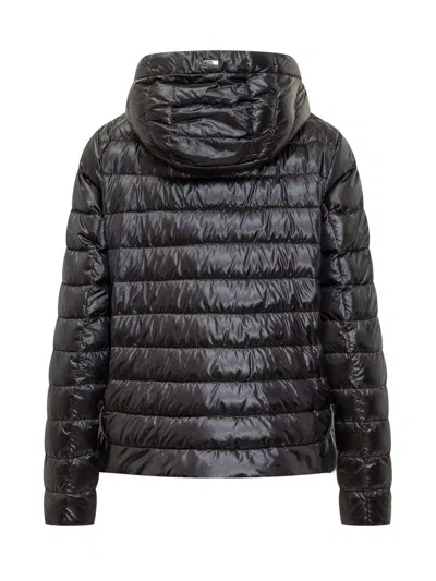 Herno Ultralight Hooded Quilted Jacket In Black