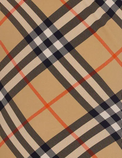 Burberry Check Swimsuit In Multi