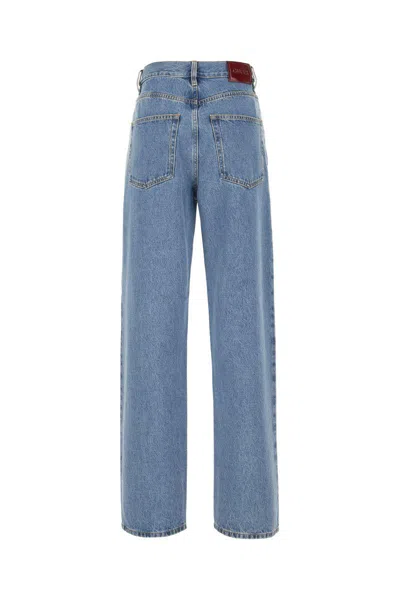 Gucci Baggy Denim Cotton Jeans In Blue