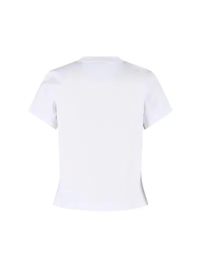 Alexander Wang Cotton Shrunken Logo T-shirt In White