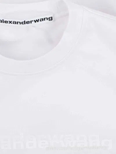 Alexander Wang Cotton Shrunken Logo T-shirt In White