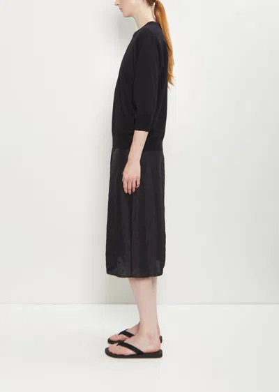 6397 Cashmere Wool Elbow Crew In Black