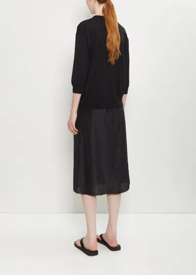 6397 Cashmere Wool Elbow Crew In Black