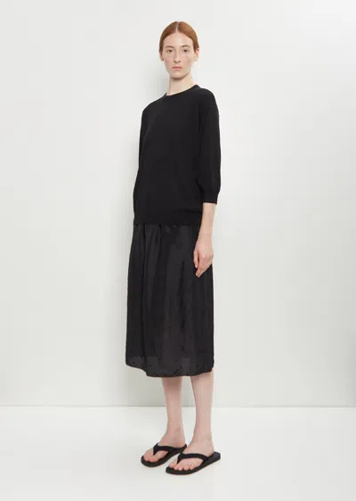 6397 Cashmere Wool Elbow Crew In Black