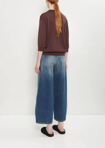 6397 Cashmere Wool Elbow Crew In Brown