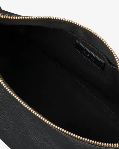 Apc Vera Black Shoulder Bag With Embossed Logo Lettering On The Front And Adjustable Shoulder Strap In G