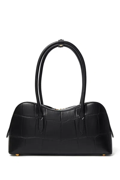 Stella Mccartney Croc-embossed Shoulder Bags Padlock Detail