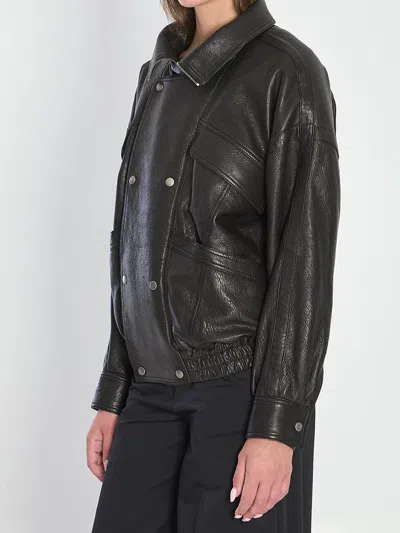 Saint Laurent Leather Bomber Jacket