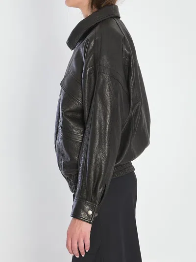 Saint Laurent Leather Bomber Jacket