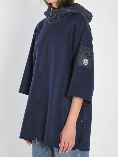 Moncler Hooded Wool Cape
