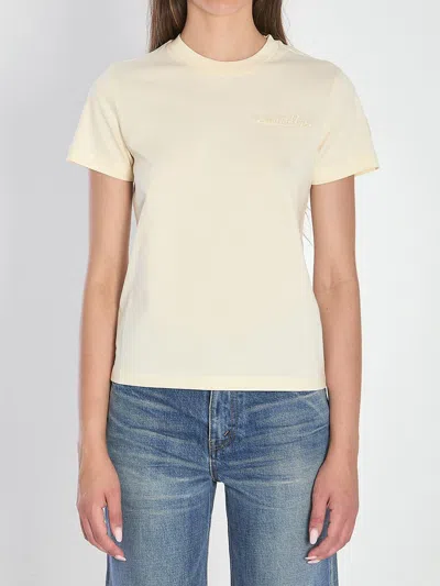 Moncler Beaded Logo Cotton T-shirt White