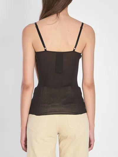 Saint Laurent Silk And Lace Top