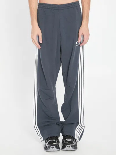 Balenciaga Loop Sports Icon Baggy Track Pants In Gray
