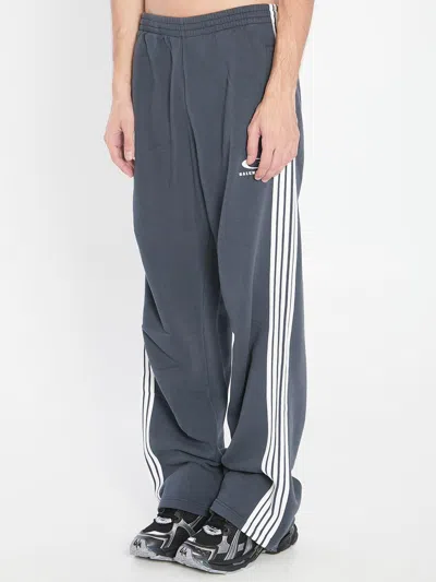 Balenciaga Loop Sports Icon Baggy Track Pants In Gray
