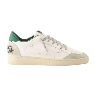 Golden Goose White Cow Leather Vamp Sneakers With Unique Used And Dirty Effect