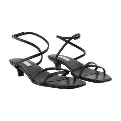 Totême Leather Crossover Heeled Sandals 35