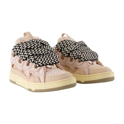 Lanvin Curb Sneakers With Padded Tongue And Rubber Sole In Pink