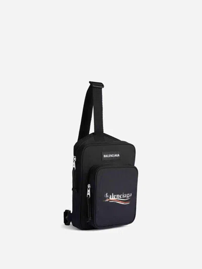 Balenciaga Explorer Political Stencil Logo Crossbody Messenger Bag