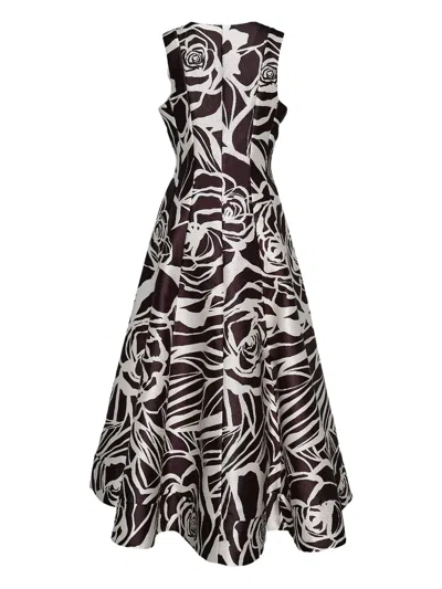 Alexis Lazaro Rose-print Zip-front Dress
