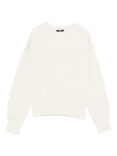 Balmain Logo-embroidered Sweatshirt In White