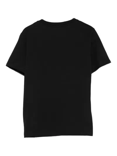 Balmain Button-embellished Logo T-shirt In Black