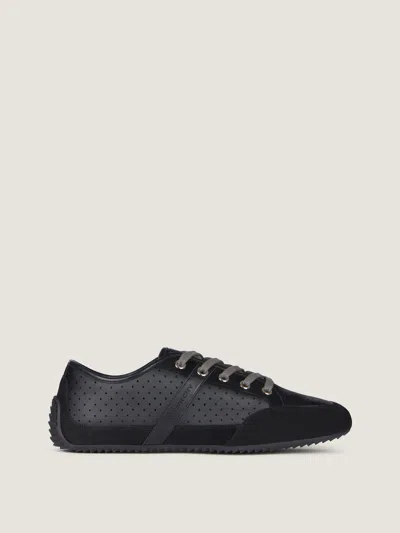 Givenchy Slim Sneakers In Perforated Leather And Suede