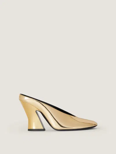 Givenchy Sculpted Heeled Mules In Mirror Effect Leather