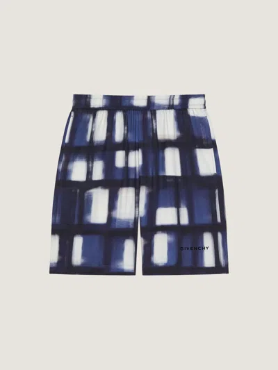 Givenchy Afternoon Light Print Elastic Waist Bermuda Shorts In Blue