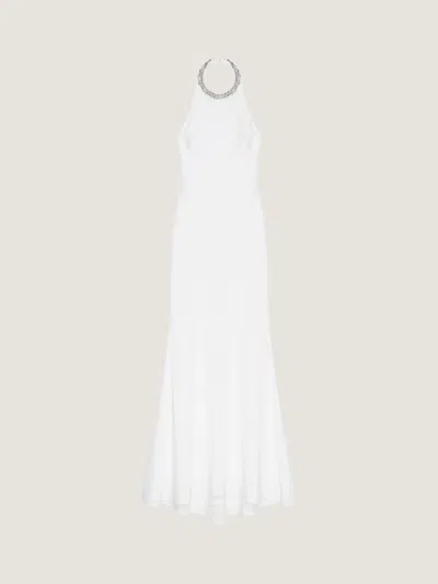 Givenchy Halter Neck Evening Dress With Crystals In White