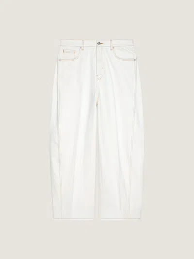 Givenchy White Denim Wide-leg Jeans In White