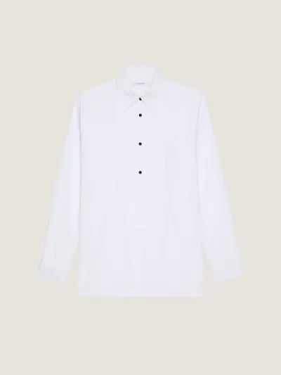 Givenchy Shirt In Poplin With Plastron In White