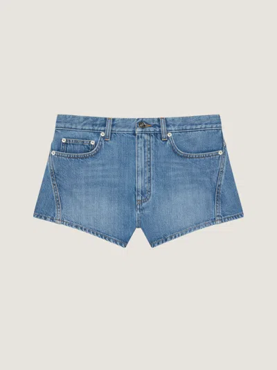 Givenchy Mini Shorts In Washed Denim