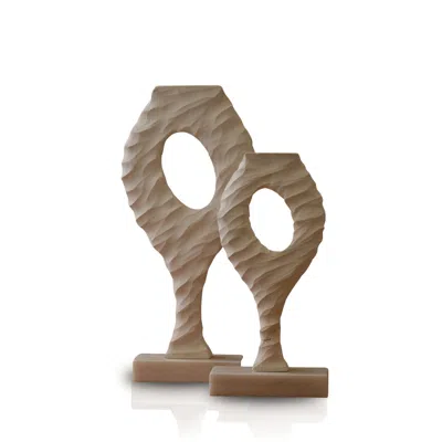 Marleth Neutrals Limra Stone Decor – Sculptural Abstract Figures, Set Of Two