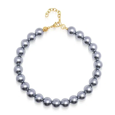 Nialaya Chunky Pearl Choker Necklace