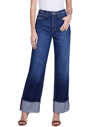 L'agence Miley Ultra High Rise Wide-leg Cuffed Jeans In Lampson