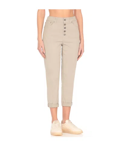 Dondup Cropped Button-fly Pants In Gray
