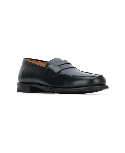 Paraboot Polished Leather Loafers With Penny Slot Design