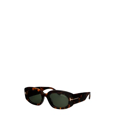 Tom Ford Havana Acetate Sunglasses In Gray