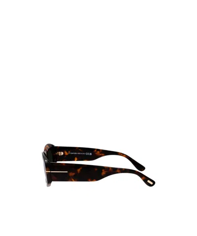 Tom Ford Havana Acetate Sunglasses In Gray