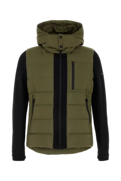 Tatras Long Quilted Down Jacket With Adjustable Cuffs In Green