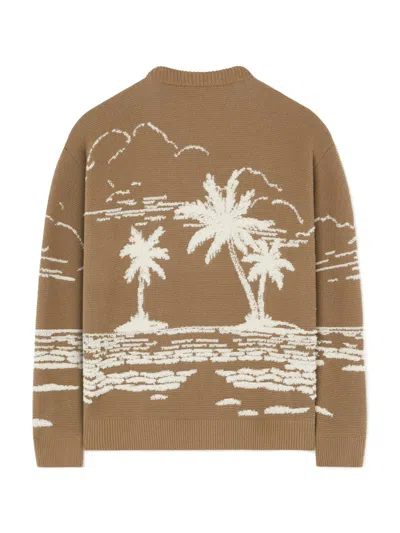 Alanui Beyond The Horizons Sweater In Brown
