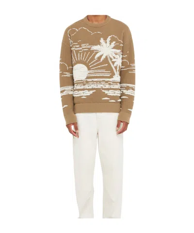 Alanui Beyond The Horizons Sweater In Brown