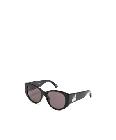 Balenciaga Geometric Frame Sunglasses In Black