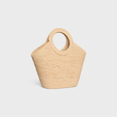 Celine Braided Panier In Raffia