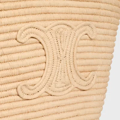 Celine Braided Panier In Raffia