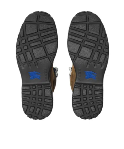 Burberry Moor Suede Lace-up Hiking Boots In Brown